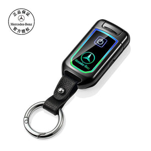 2018 New Car Key Model Dual Arc Pulse Lighter Fingerprinting Touch Screen USB Cigarette Lighters Rechargeable Plasma Lighter