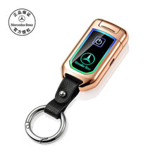 Load image into Gallery viewer, 2018 New Car Key Model Dual Arc Pulse Lighter Fingerprinting Touch Screen USB Cigarette Lighters Rechargeable Plasma Lighter
