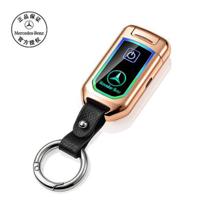 2018 New Car Key Model Dual Arc Pulse Lighter Fingerprinting Touch Screen USB Cigarette Lighters Rechargeable Plasma Lighter