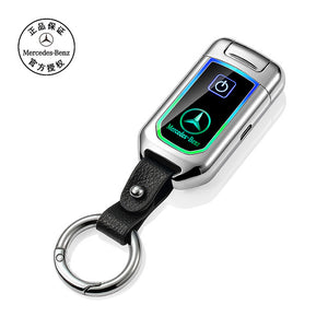 2018 New Car Key Model Dual Arc Pulse Lighter Fingerprinting Touch Screen USB Cigarette Lighters Rechargeable Plasma Lighter