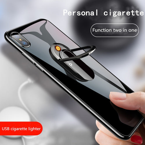 Creative USB cigarette lighter can do mobile phone bracket lighter